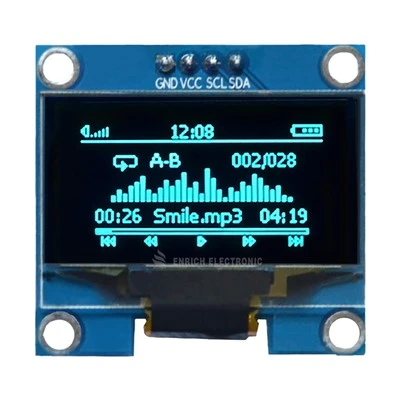 ماژول نمایشگر 1.3 اینچی 128x64 I2c Oled SSD1306 یا آی سی درایور SSH1106
