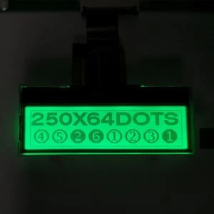 ال سی دی گرافیک 250x64 با نور پس زمینه RGB
